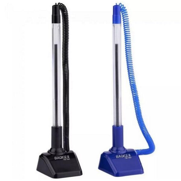 1pc Table Holder Ball Point Pen Desk Pen Pen with holder 0.7 mm - Blue