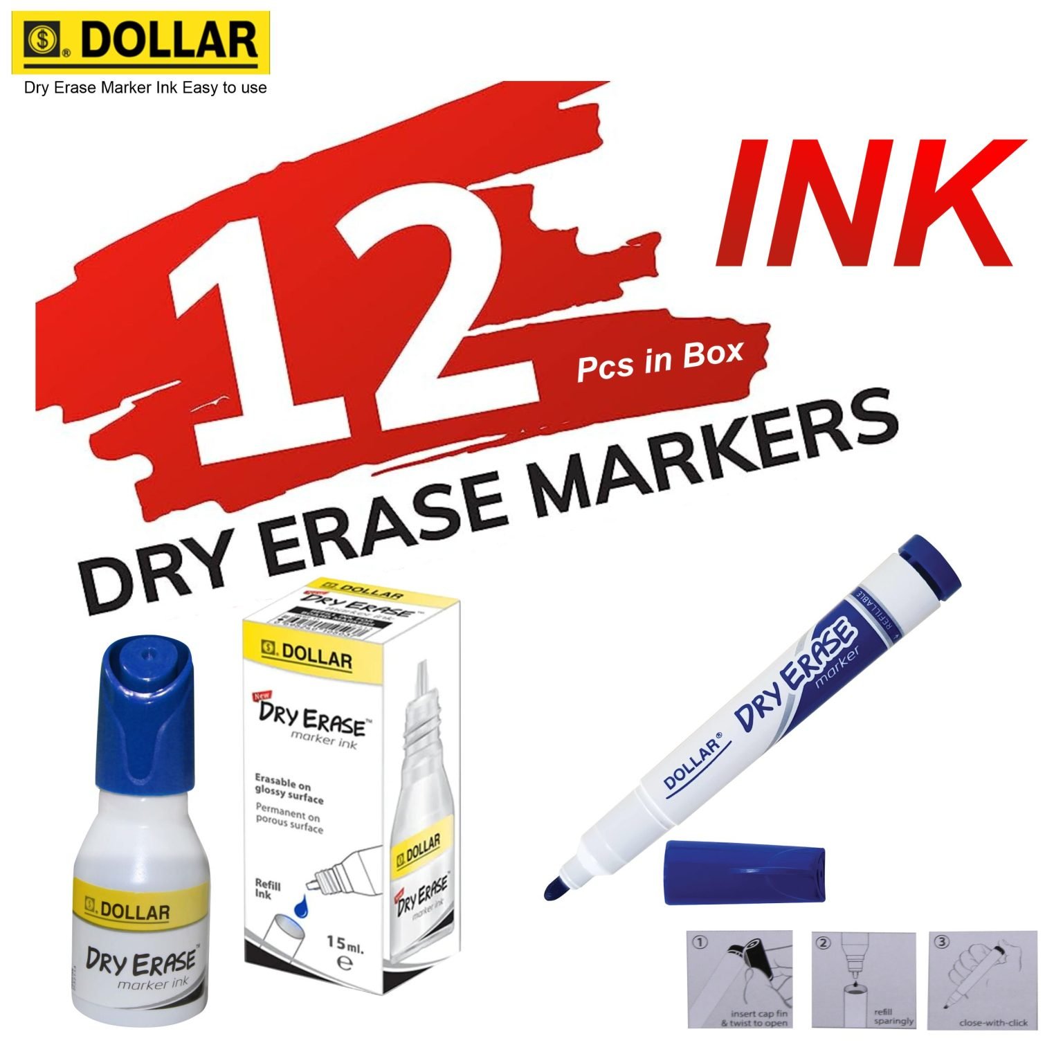 Dollar Dry Erase Board Marker Ink 1pc - Image 3