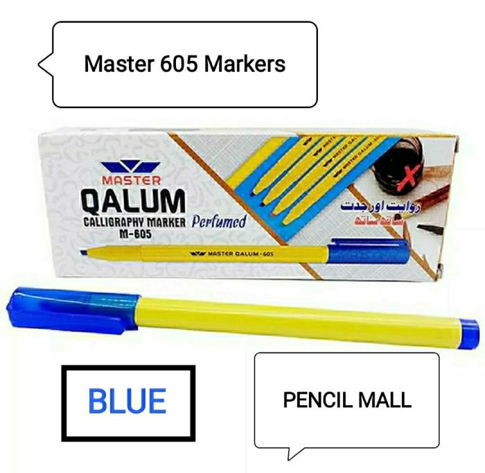 Blue Cut Marker Qalam 605 Pack of 10 pcs - Image 3