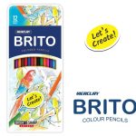 Mercury Brito 12 Colour Pencils Full Size