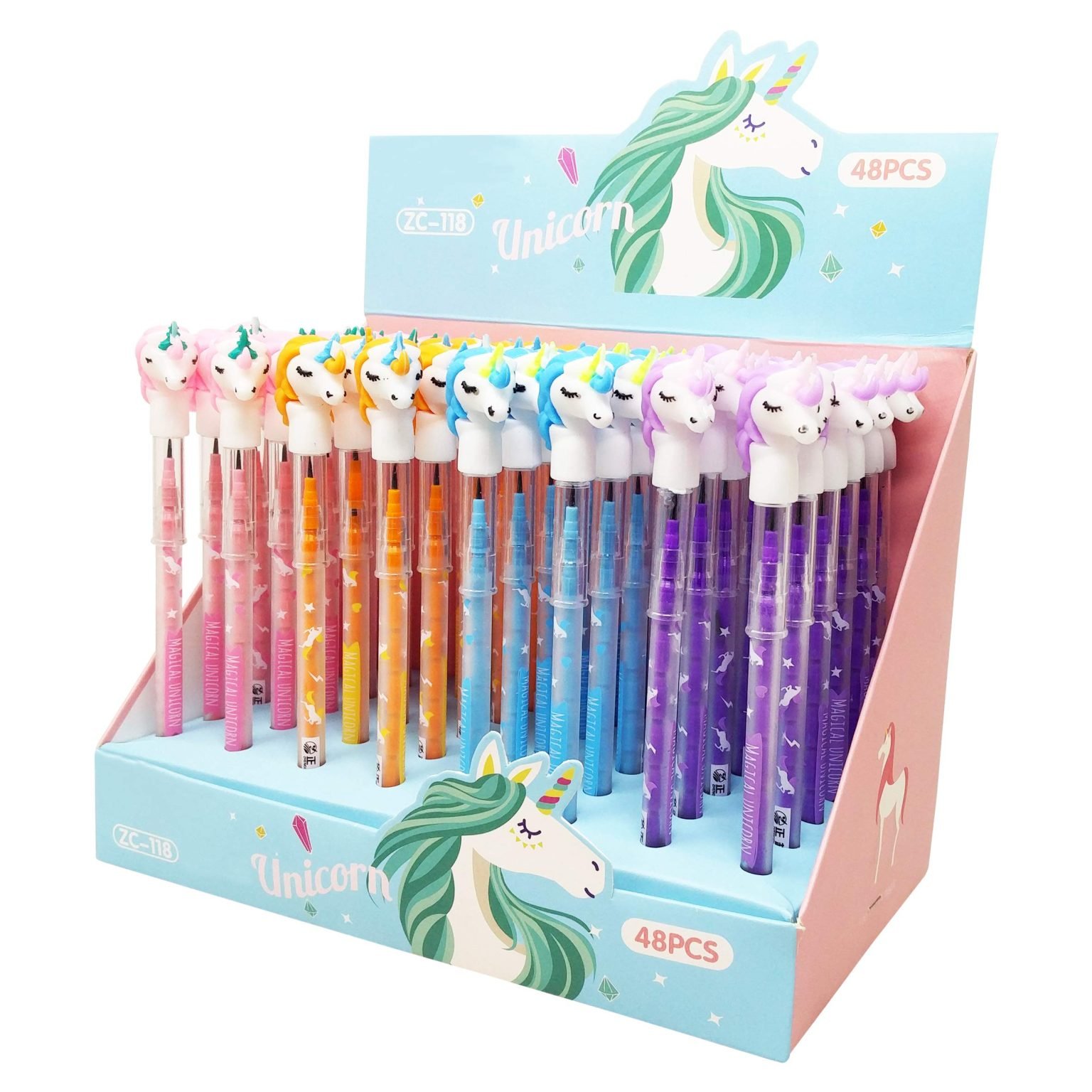 Multicolor Unicorn Pencil 48 Pcs for Kids - Image 1