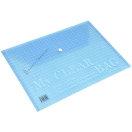 My Clear Bag Button File Plastic Transparent 12pc