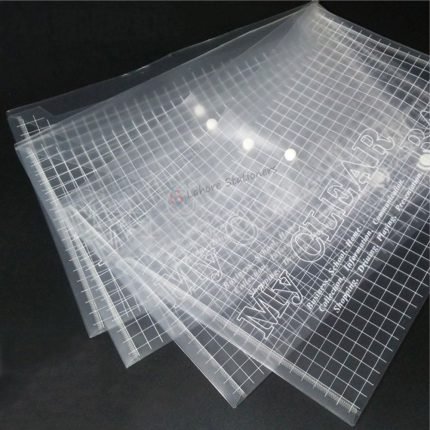 My Clear Bag Button File Plastic Transparent 12pc