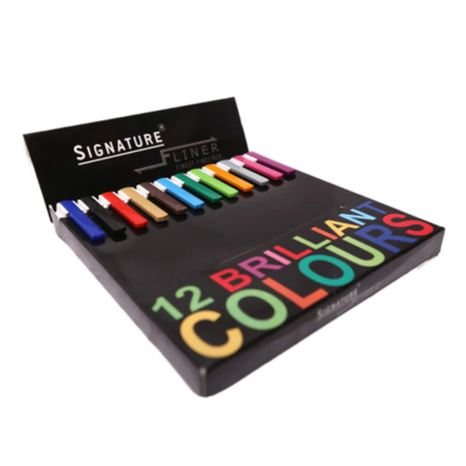 Signature Fineliner 12 Brilliant Colors Pointers 0.4mm