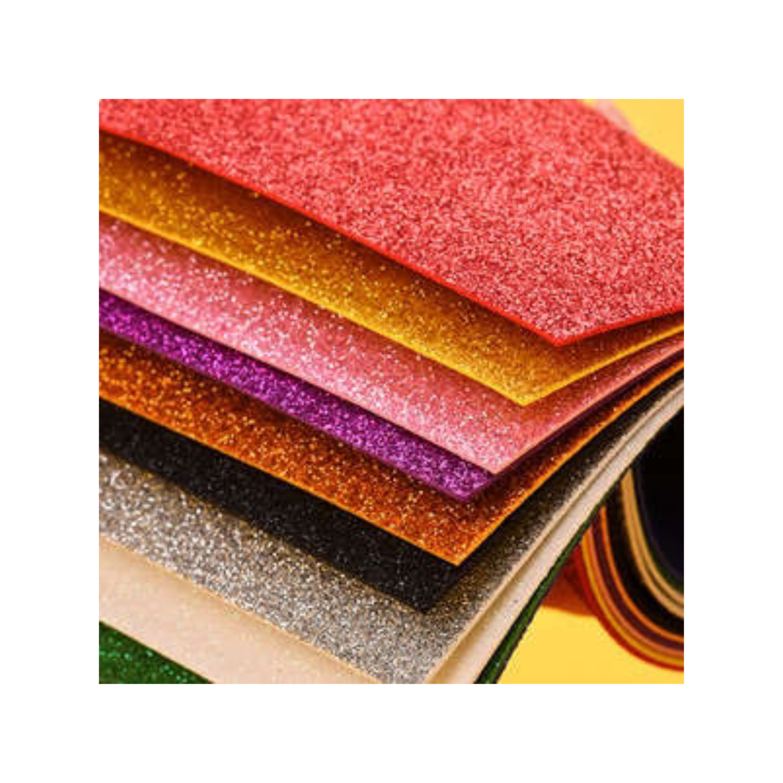 Glitter Foamic Sheets A4 Size Mix colour Pack of 10 - Image 2