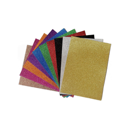 Glitter Foamic Sheets A4 Size Mix colour Pack of 10