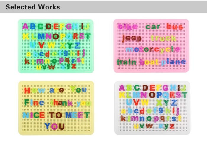 Lovely Blocks Pin Letters with Yellow Board Toy for Kids - Image 5
