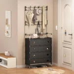 Entryway Storage Rack with Drawers