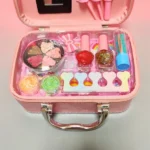 2-in-1 Mermaid Makeup & Jewelry Set – Glitter Beauty Case for Girls - Image 4