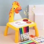 Giraffe Projector Drawing Table for Kids – Creative LED Art Desk with Markers & Slides