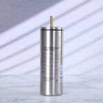 Stainless Steel Tumbler with Straw – 750ml Leakproof Cold Drink Bottle (350g)