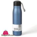 Blue Stainless Steel Water Bottle – 500ml Travel Bottle with Strap (300g)
