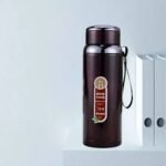 Dark Brown Stainless Steel Thermos Flask – 500ml Vacuum Insulated Bottle (450g)