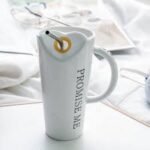 Promise Me Ceramic Mug – 400ml Stylish Coffee Mug with Lid & Straw - Image 2