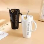Promise Me Ceramic Mug – 400ml Stylish Coffee Mug with Lid & Straw - Image 4