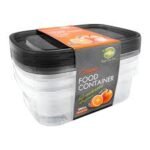 Airtight Plastic Food Container with Black Lid – Leakproof & BPA-Free (Medium Size) - Image 3