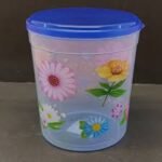 Set of 3 Floral Plastic Food Storage Jars – Pink Lid, Airtight, 500ml Each - Image 3