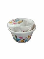 Colorful Floral Plastic Bowl Set with Lids – Multipurpose Kitchen Storage Containers - Image 2