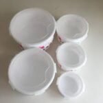 Colorful Floral Plastic Bowl Set with Lids – Multipurpose Kitchen Storage Containers - Image 3