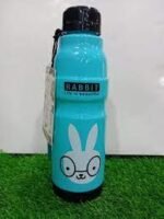 Rabbit Cartoon Thermos Bottle for Kids – 500ml Insulated Water Bottle with Strap