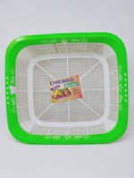 Brezza Colorful Plastic Square Basket Set – 4-Piece Fruit & Vegetable Storage Strainers for Kitchen Use - Image 3