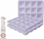 Ice Cube Tray Set – BPA Free 2-Pack Plastic Ice Molds | 18-Cube Food-Grade Tray for Freezer Use - Image 2