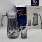 MT Deli Glassware Jug & Glass Set – Stylish 2 Pcs for Water & Juices - Image 2
