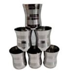 6-Piece Stainless Steel Glass Set – Rust-Free Drinkware for Daily Use