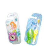 Children’s Cartoon Toothbrush Set with Holder & Timer – 2 Designs (Mermaid & Monster Theme)