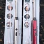 USB Rechargeable Arc BBQ Lighter – Windproof Electric Candle Lighter (Silver & Red)