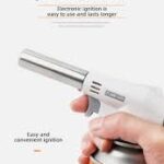 Electronic Flame Torch with Piezo Ignition – Butane Gas Blow Torch for BBQ, Cooking & Welding
