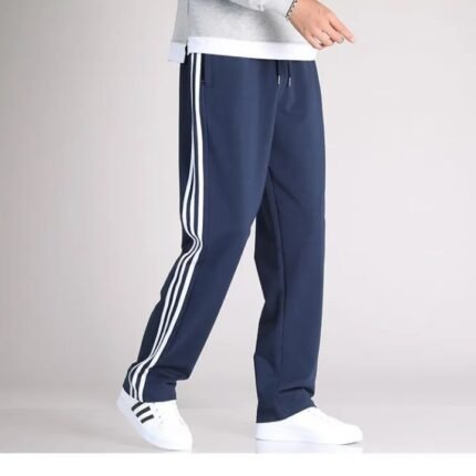Navy Blue Sports Summer Trousers for Men & Boys – Lightweight Gym & Running Wear