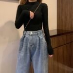 Black Turtle Neck for Women – Winter Slim Fit High Neck Top - Image 3