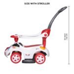 Buy Ride-On Push Car for Kids with Parent Stroller Handle – Red & White | 33 Inch Height