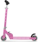 Light-Up Folding Scooter for Kids – Adjustable Height, LED Wheels – Pink Kick Scooter for Girls (3+ Years)