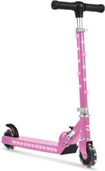 Light-Up Folding Scooter for Kids – Adjustable Height, LED Wheels – Pink Kick Scooter for Girls (3+ Years) - Image 3