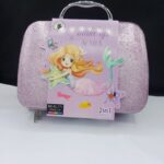 Princess Glitter Makeup Kit for Girls – 2-in-1 Makeup & Jewelry Beauty Set with Mermaid Case