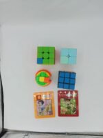 6-in-1 Puzzle Toy Set for Kids – Assorted Brain Teasers & Mini Rubik’s Cubes - Image 2