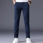 Men's Navy Blue Cotton Jeans – Slim Fit Casual Pants for Daily Wear