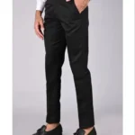 Men's Black Cotton Jeans – Slim Fit Casual Pants for Daily Wear