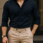 Black Dress Shirt for Men – Slim Fit Formal Shirt for Office & Party Wear