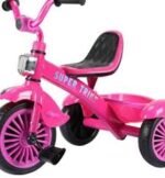 Super Trike Pink Tricycle for Girls – Stylish Ride-On with Pedals & Backrest