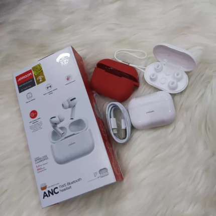 Joyroom JR-T03S Pro ANC TWS Bluetooth Headset with Wireless Charging, HiFi Sound & 360° Surround Bass – White