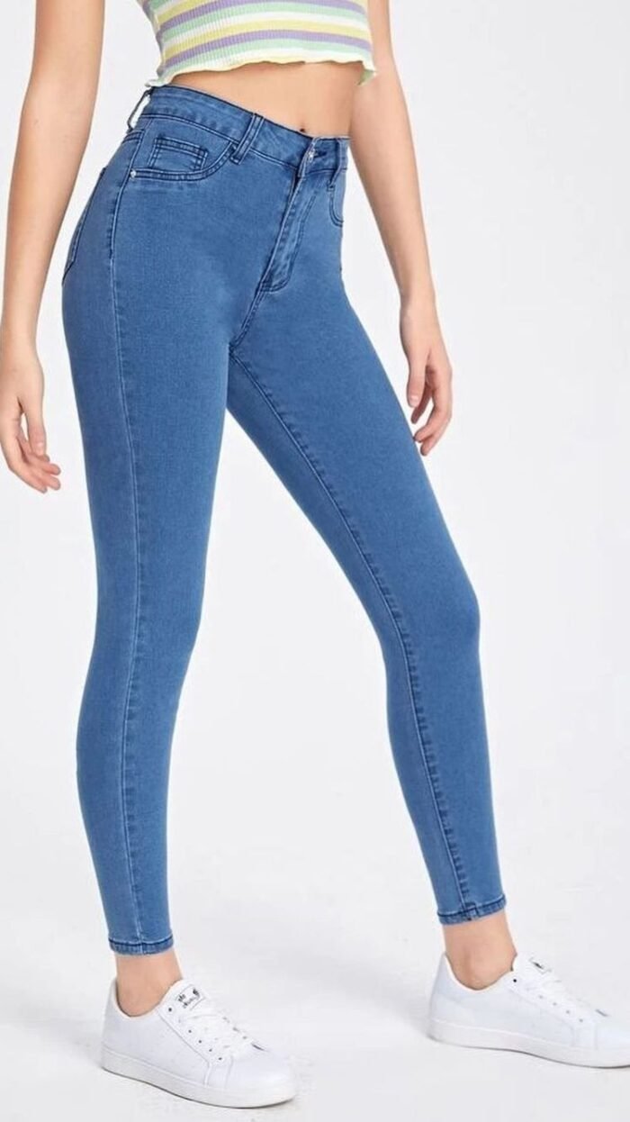 High Waist Skinny Fit Denim Jeans for Women – Stretchable & Stylish* - Image 2