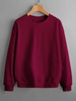 Men's Classic Crew Neck Sweatshirt – Dark Green | Casual Winter Wear - Image 4