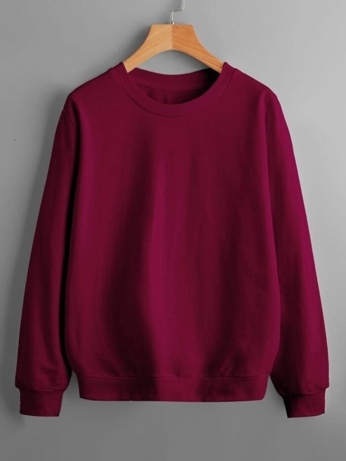Men's Classic Crew Neck Sweatshirt – Dark Green | Casual Winter Wear - Image 4