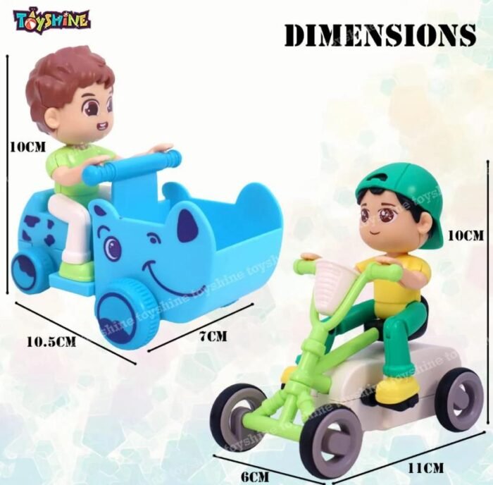 Shop Mini Cartoon Tricycle Toy for kids – friction powered, push-and-go scooter bike toy for toddlers, boys & girls. Fun, safe & durable! - Image 5