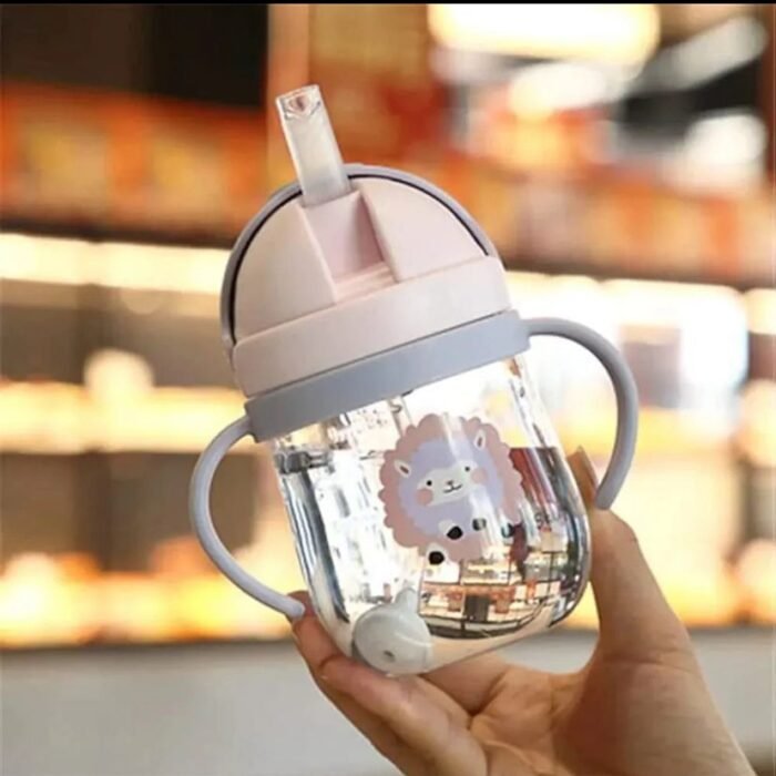 Cute Baby Sipper Cup with Straw & Handles | Leak-Proof Training Cup for Toddlers & Kids - Image 3