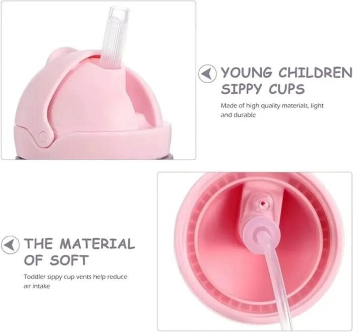 Cute Baby Sipper Cup with Straw & Handles | Leak-Proof Training Cup for Toddlers & Kids - Image 5