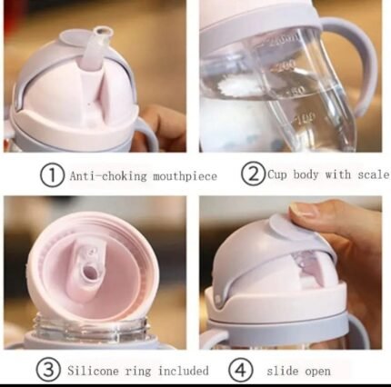 Cute Baby Sipper Cup with Straw & Handles | Leak-Proof Training Cup for Toddlers & Kids